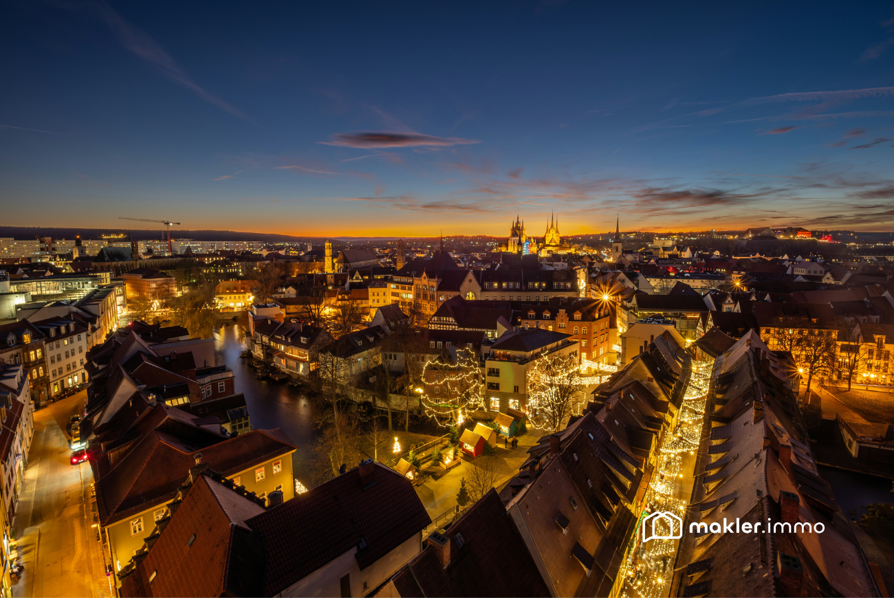 Sie sehen die Stadt Erfurt